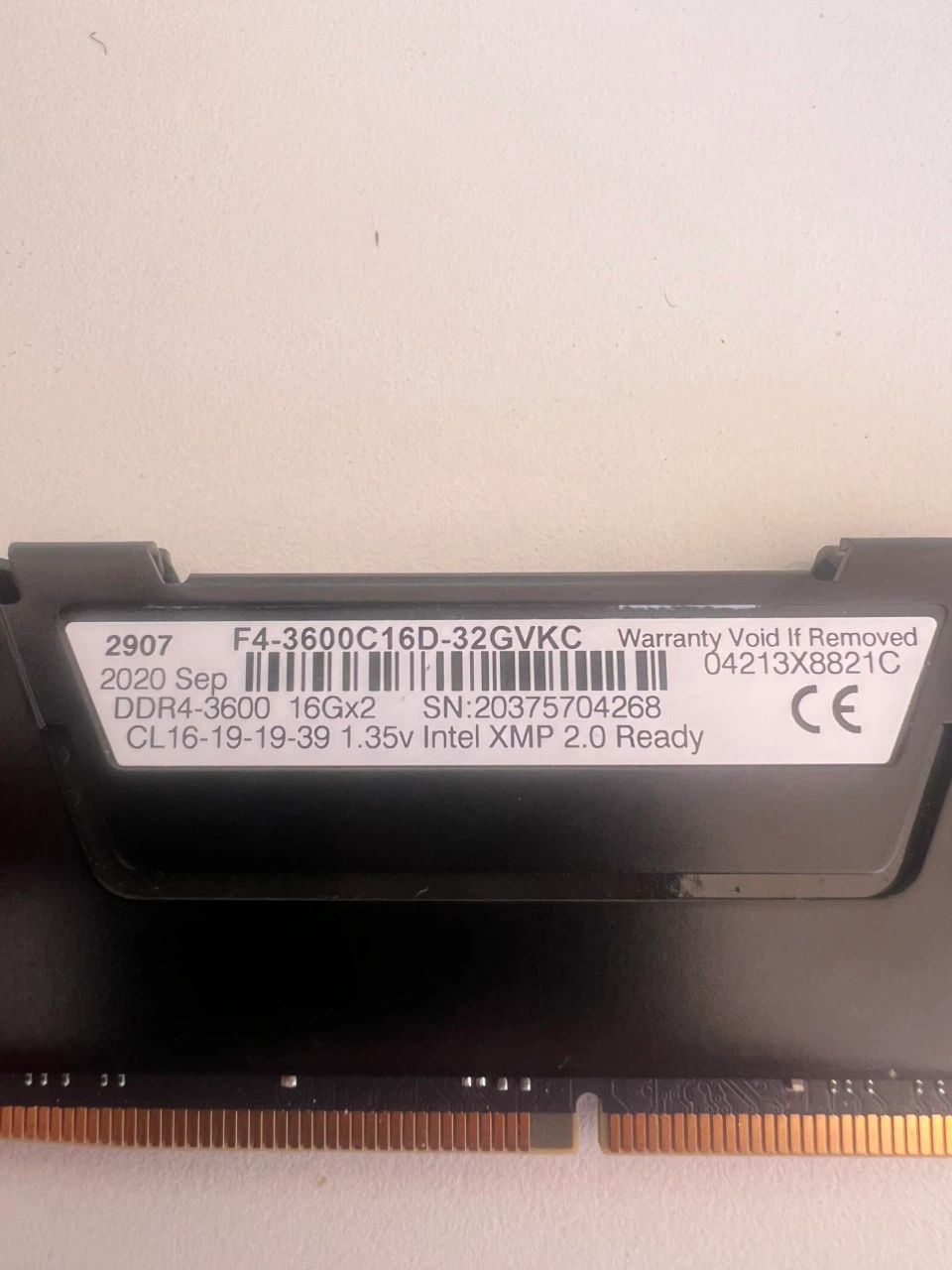 G.Skill Ripjaws V 32GB (2x16GB) DDR4 3600MHz RAM - photo 3