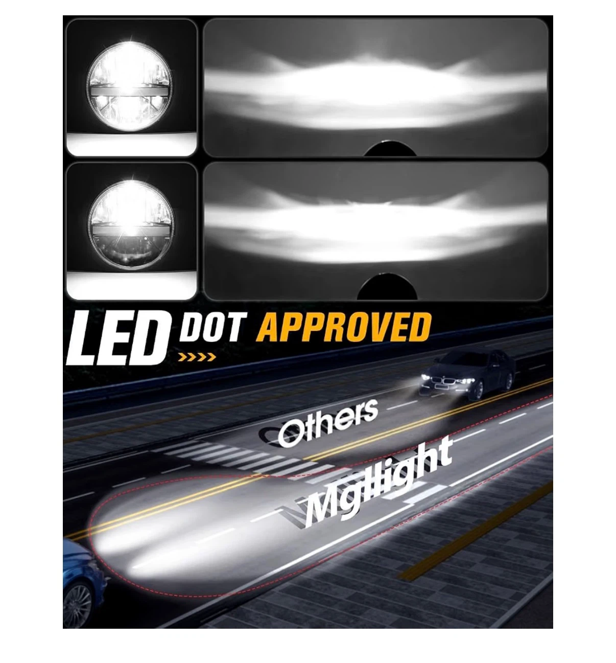 MGLLIGHT 7 Inch LED Headlights, Vehicle lights - photo 4