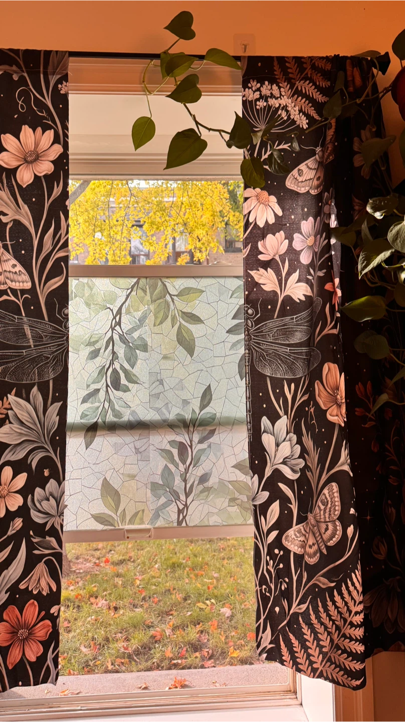 Botanical Moth and Dragonfly Curtains
