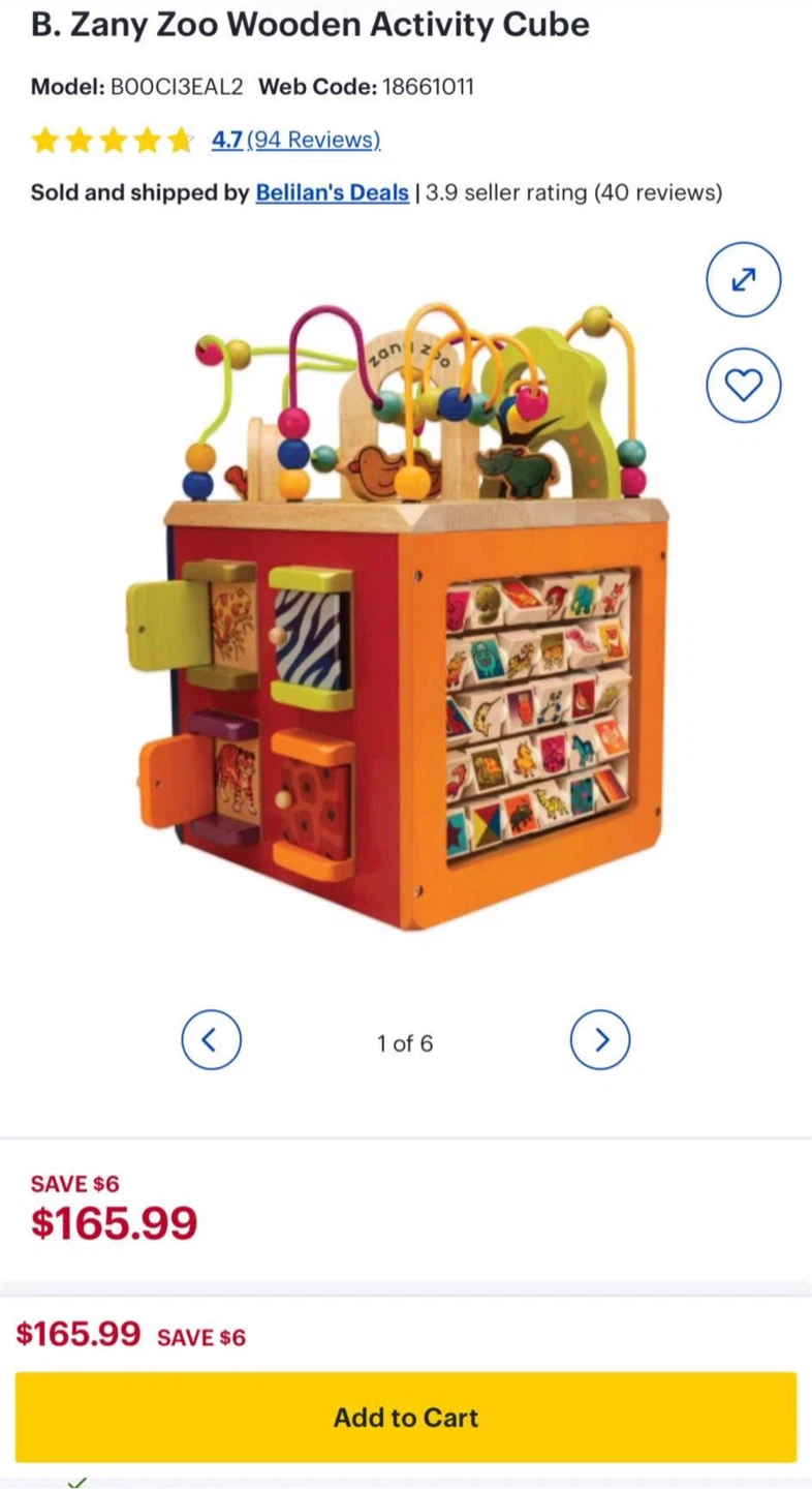 B. Zany Zoo Wooden Activity Cube - photo 3