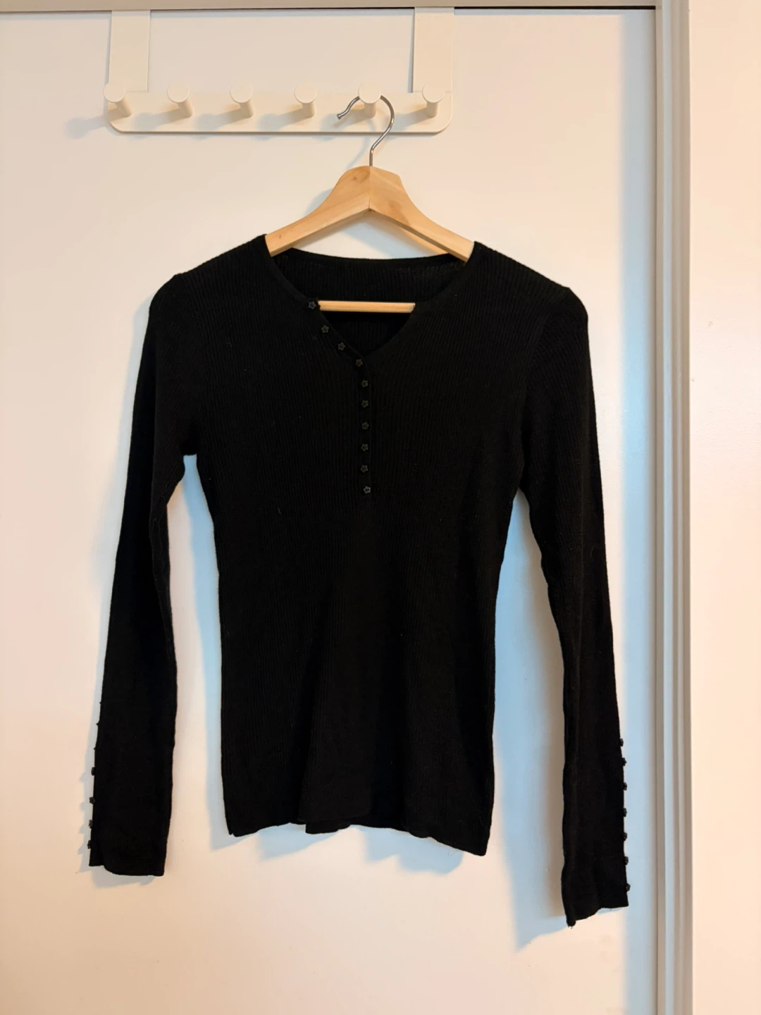 Ribbed Long Sleeve Henley Tops (3 colours)