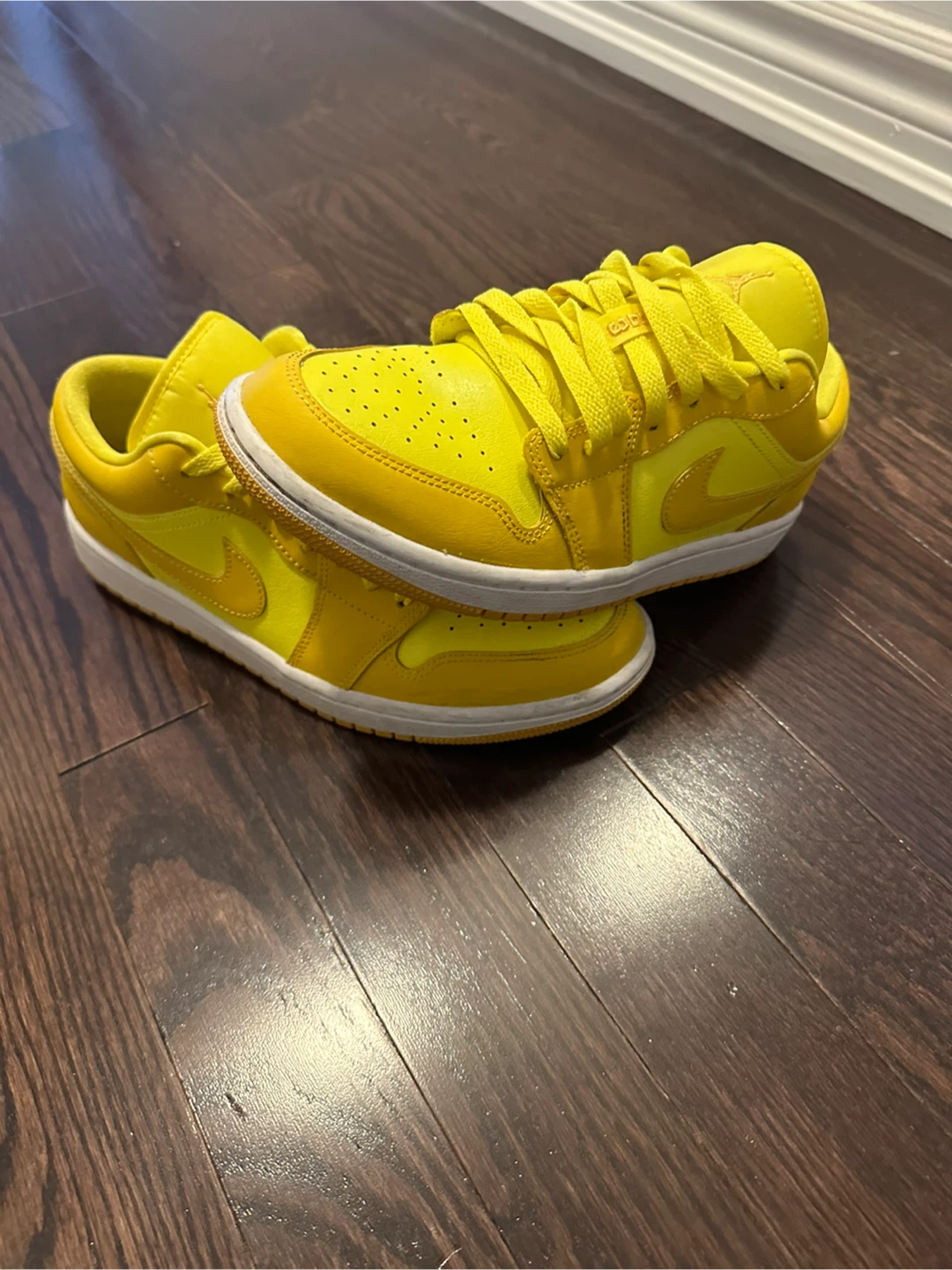 Jordan 1 Low Yellow Sneakers - photo 2