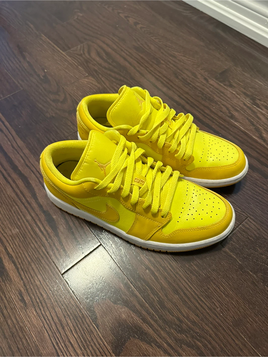 Jordan 1 Low Yellow Sneakers - photo 3
