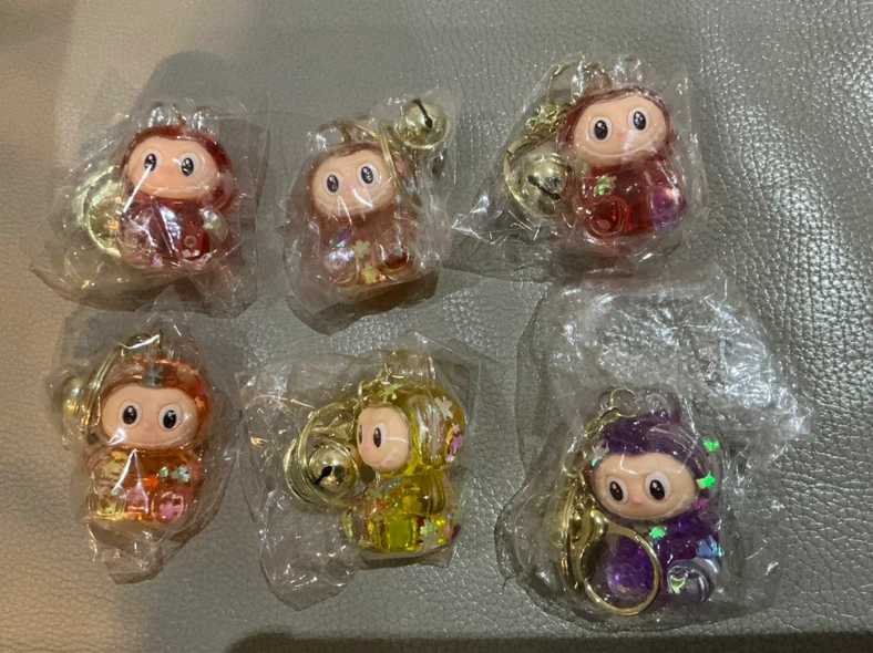 Cute Labubu character keychains