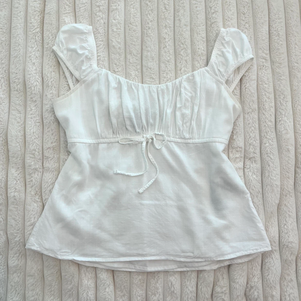 Hollister White Smocked Top