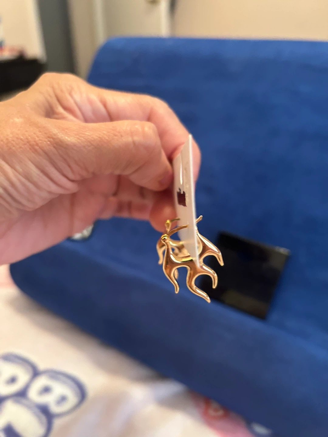 Gold-tone flame earrings - photo 2