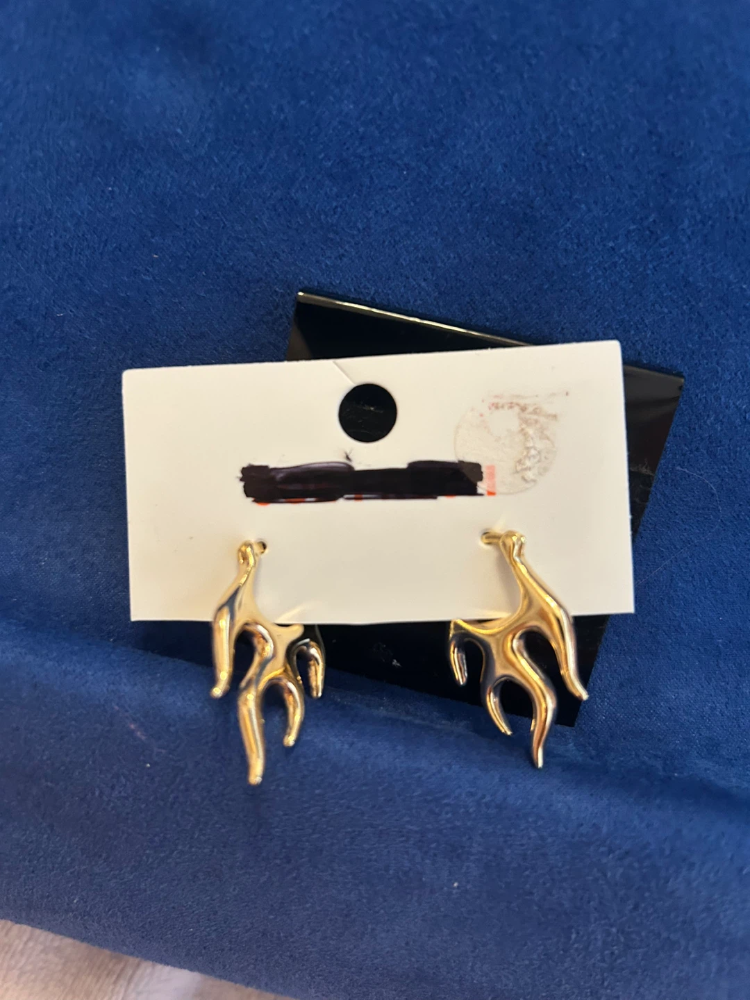 Gold-tone flame earrings - photo 3