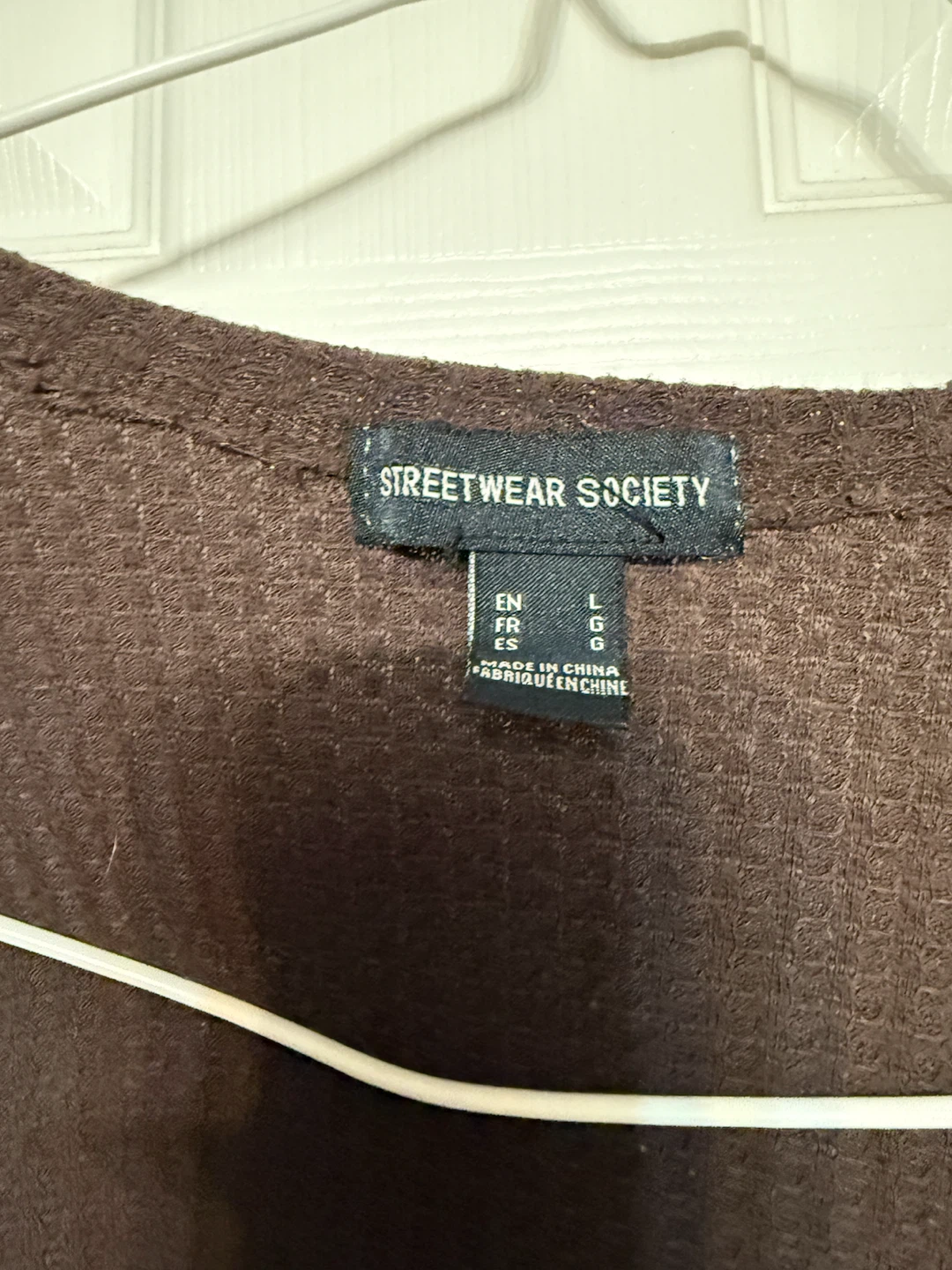 Streetwear Society Brown Waffle Knit Cardigan - photo 3