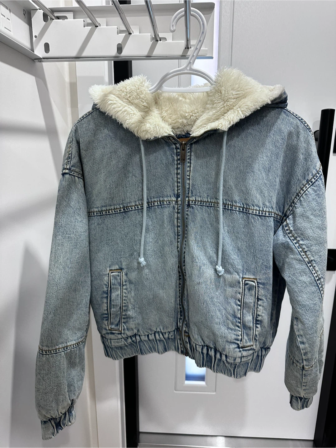 American Eagle Sherpa-Lined Denim Jacket