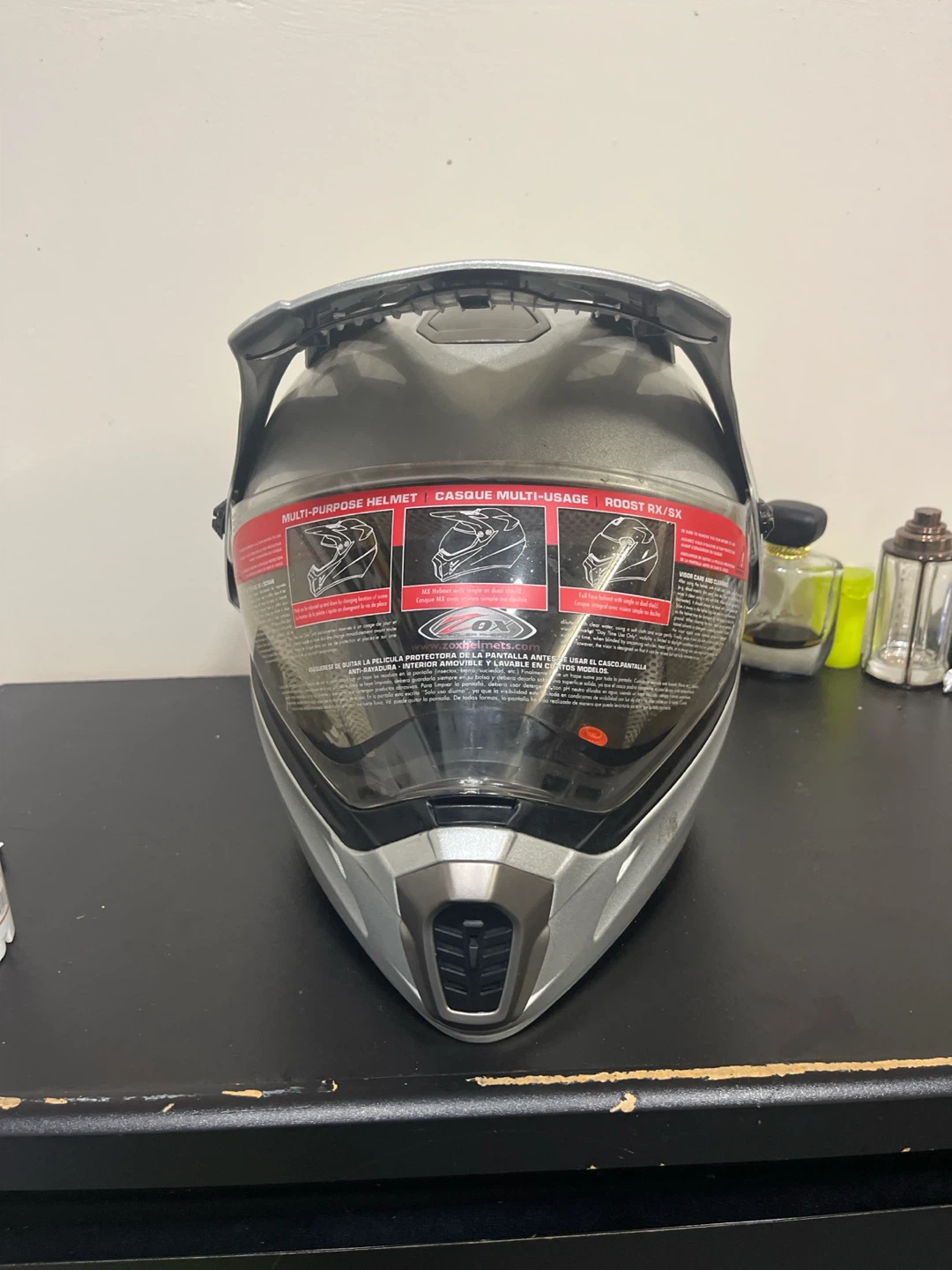 Zox Roost RX/SX Motorcycle Helmet Silver XL - photo 2