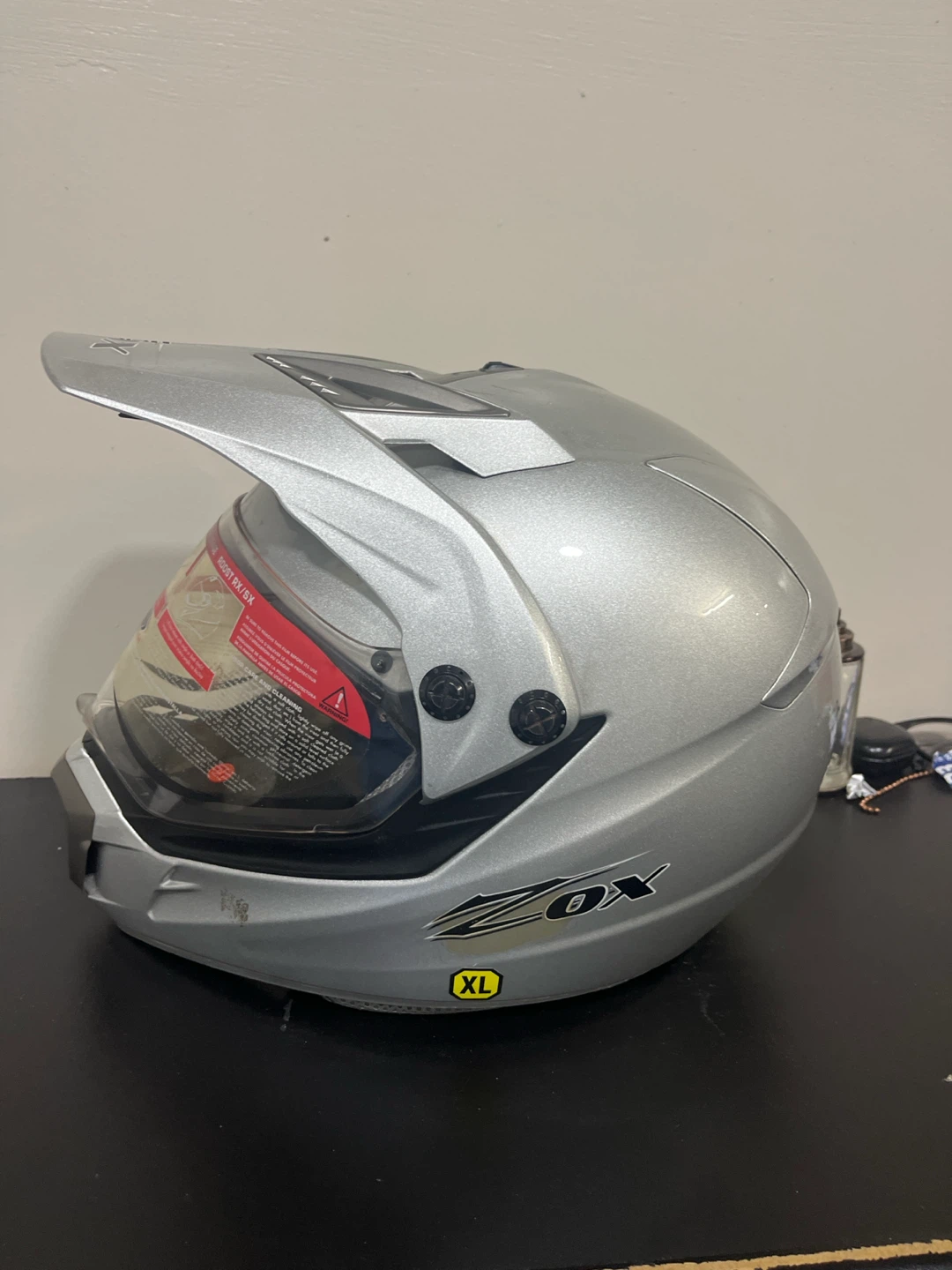 Zox Roost RX/SX Motorcycle Helmet Silver XL - photo 3