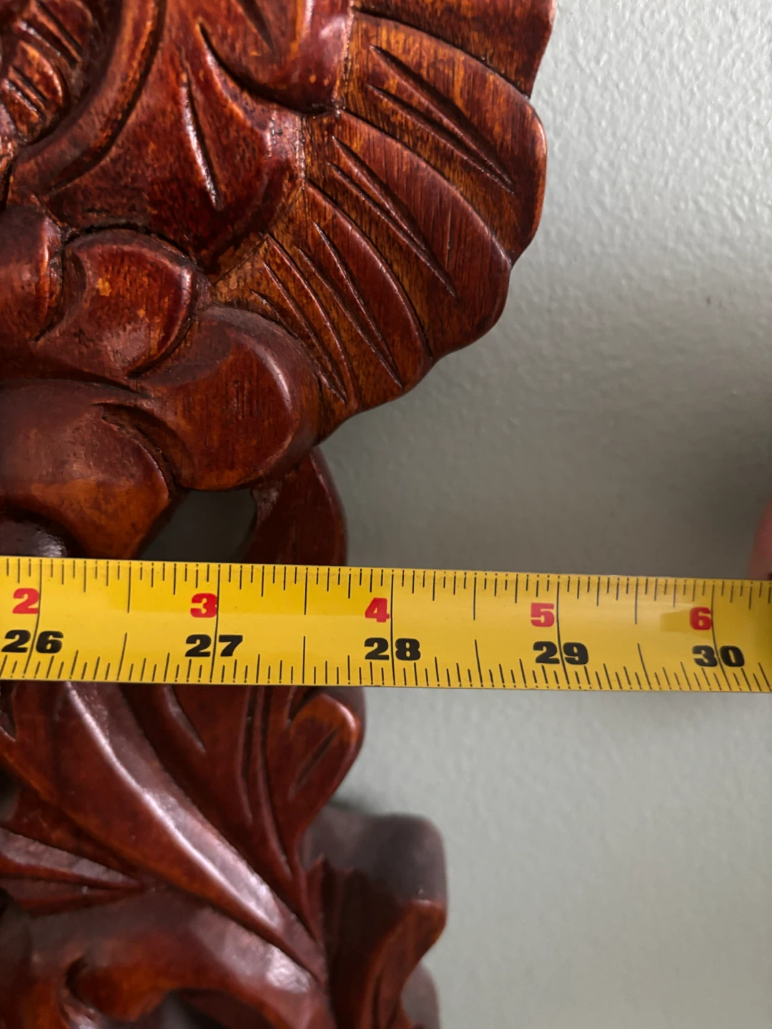 Ornate Carved Wood Wall Mirror - photo 2