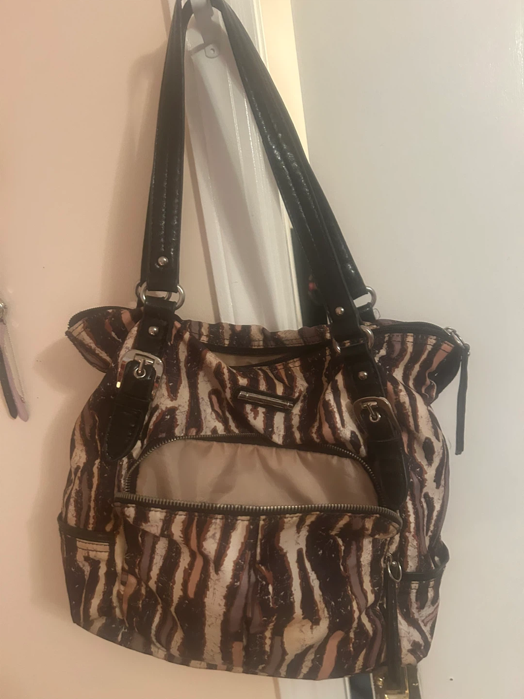 Franco Sarto Zebra Print Shoulder Bag