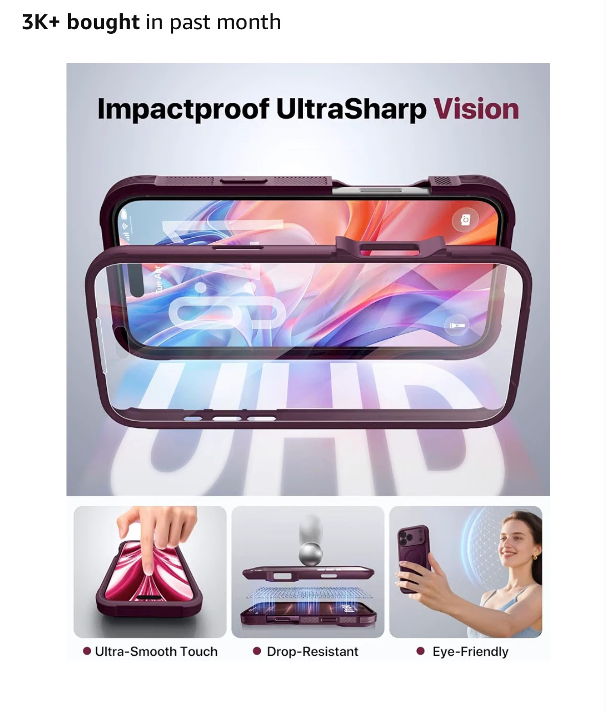 Diaclara Burgundy Case for iPhone 18 Pro Max - photo 5