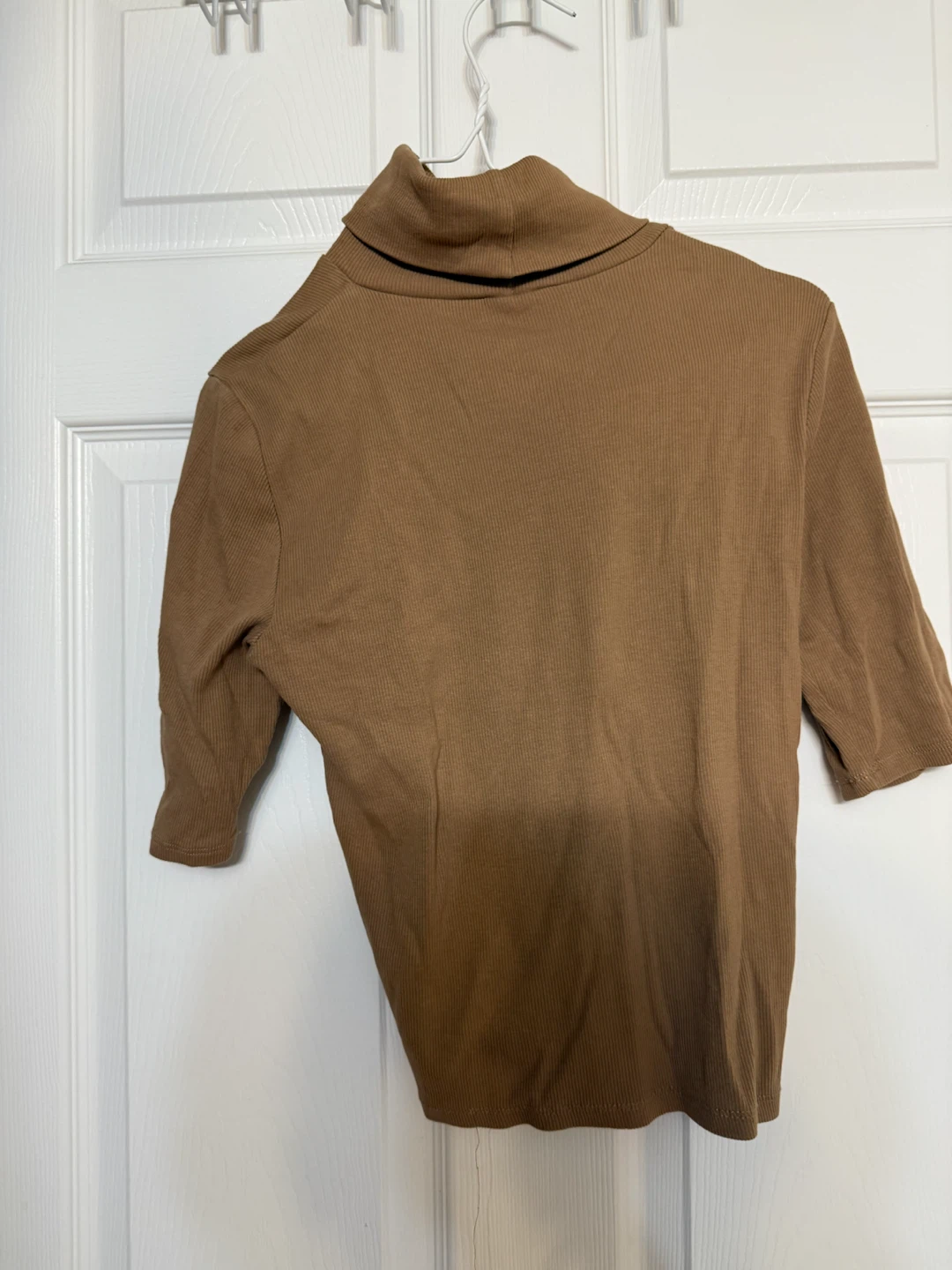 Zara Brown Turtleneck Ribbed Top - photo 3