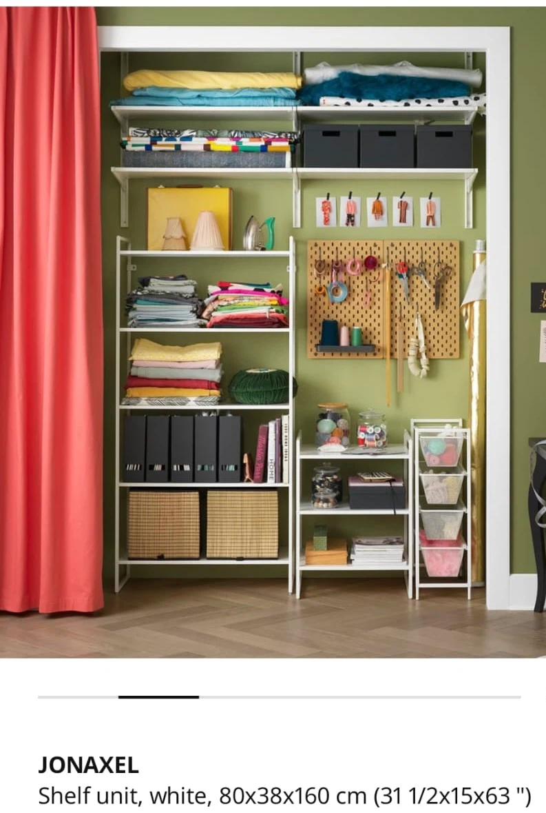 IKEA JONAXEL White Shelf Unit