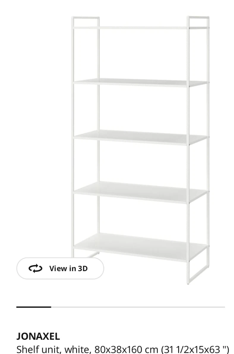 IKEA JONAXEL White Shelf Unit - photo 5