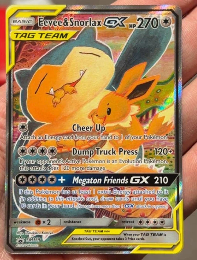 Eevee & Snorlax GX Tag Team Pokemon Card
