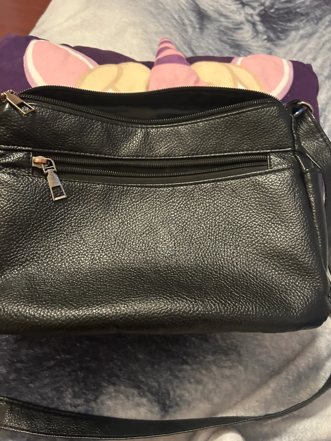 Black Multi-Zipper Crossbody Bag - photo 2
