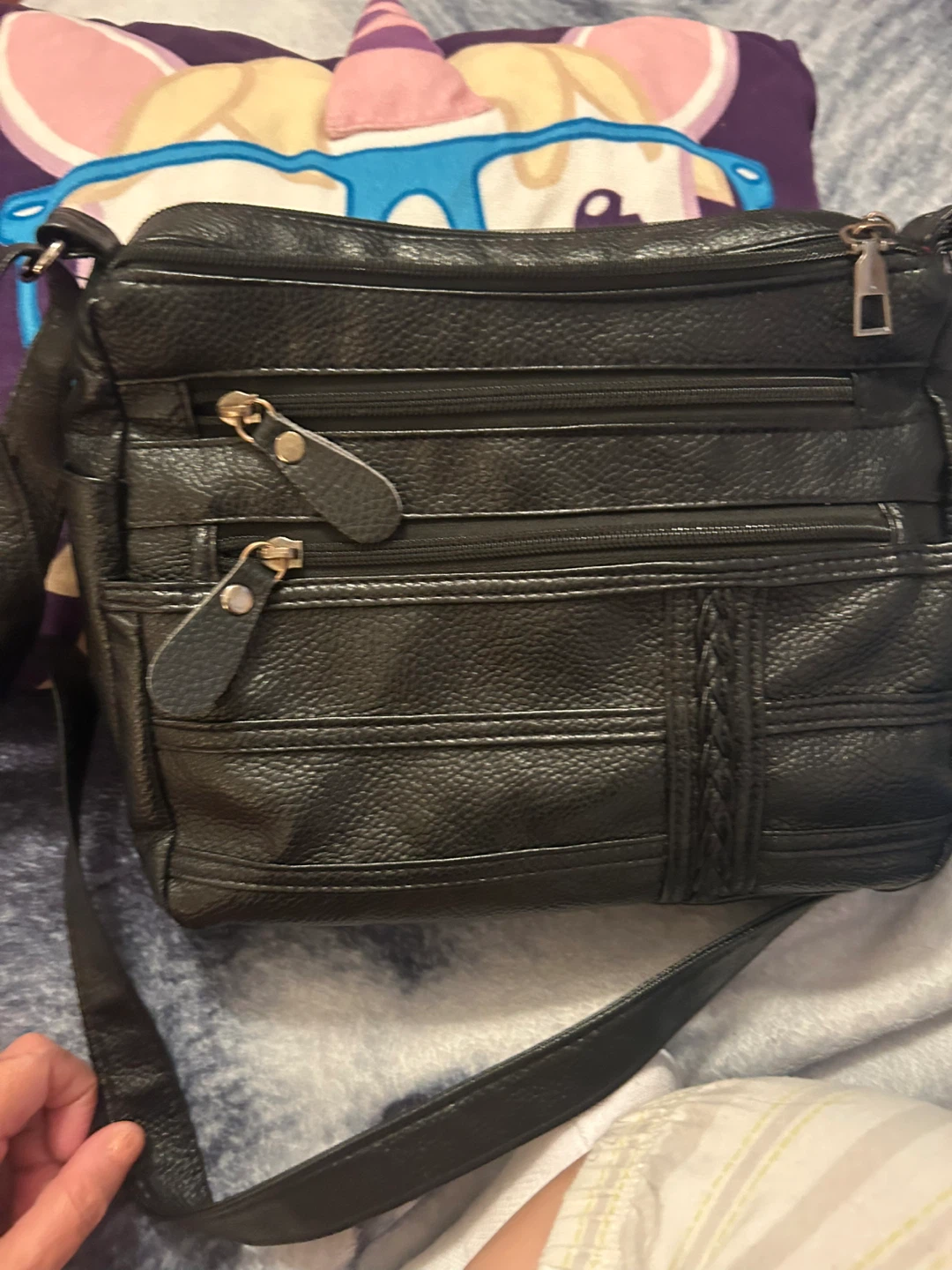 Black Multi-Zipper Crossbody Bag - photo 3