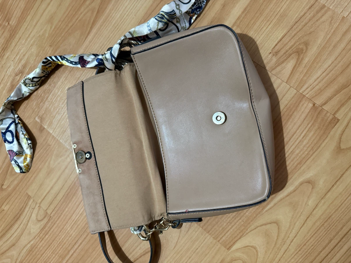 ALDO Tan Crossbody Bag with Scarf Detail - photo 2