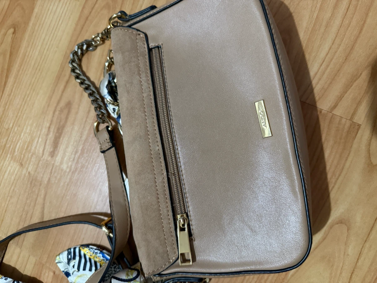 ALDO Tan Crossbody Bag with Scarf Detail - photo 5