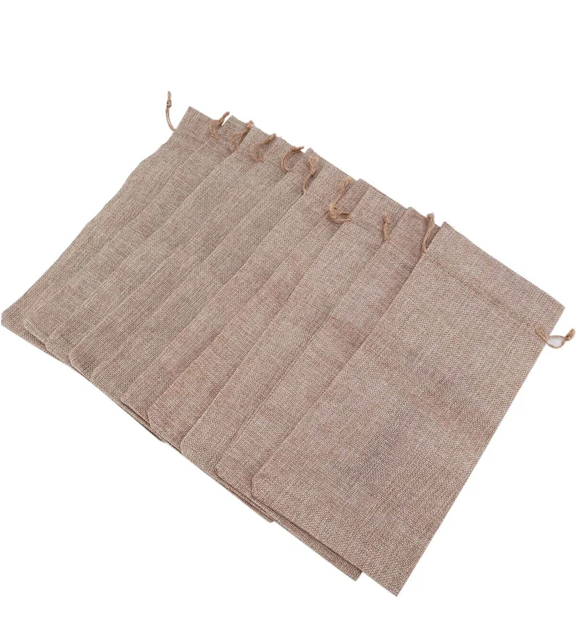 10 Pcs Numbered Burlap  Blind Tasting Wines Bags - photo 2