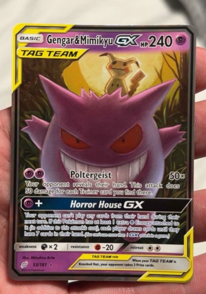 Gengar & Mimikyu GX Tag Team Pokemon Card