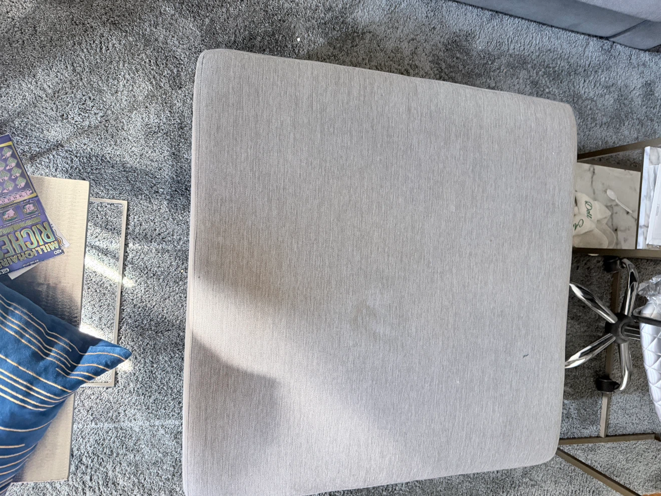 Gray Sleeper Sofa with Matching Ottoman - photo 4