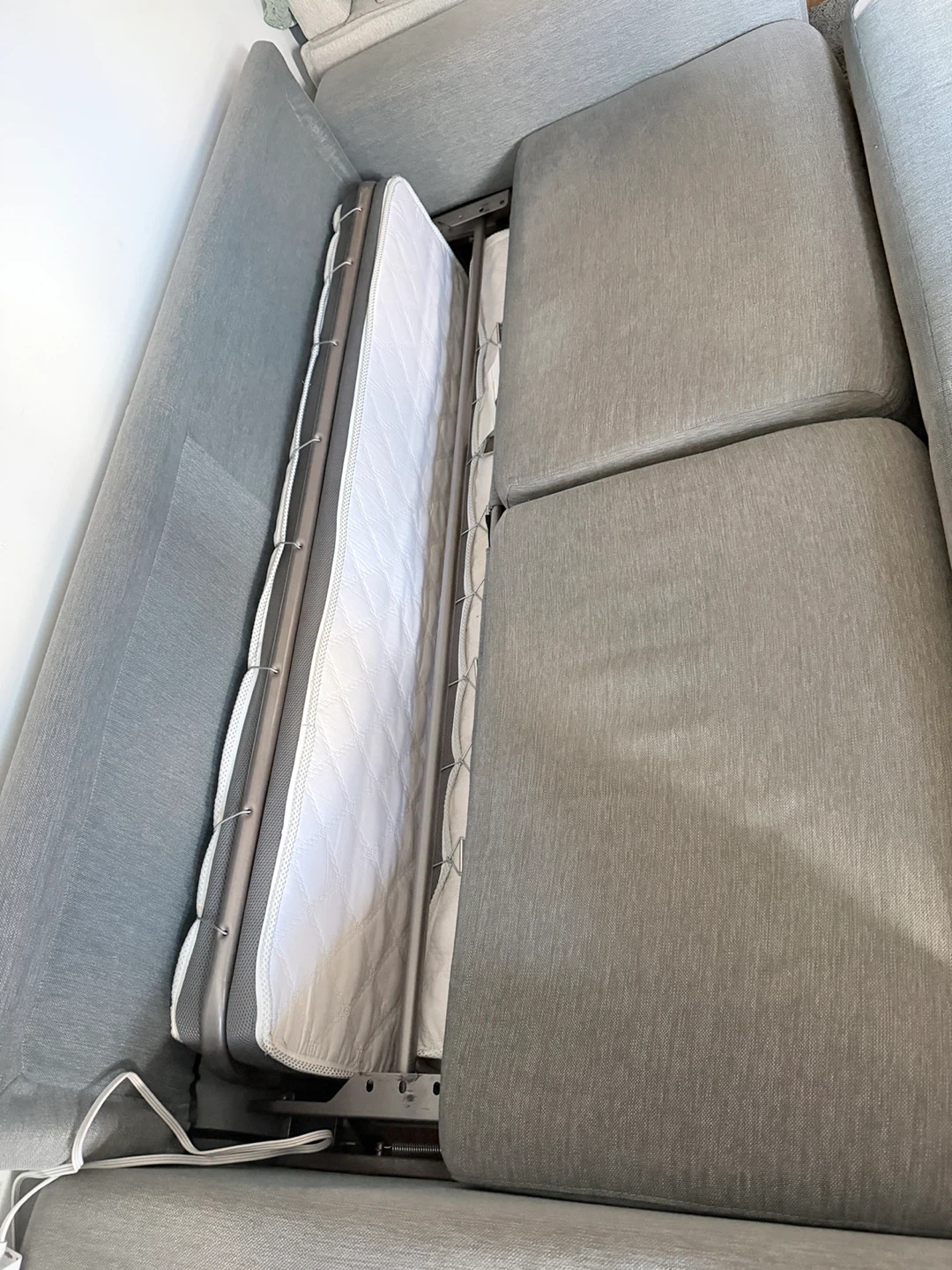 Gray Sleeper Sofa with Matching Ottoman - photo 5