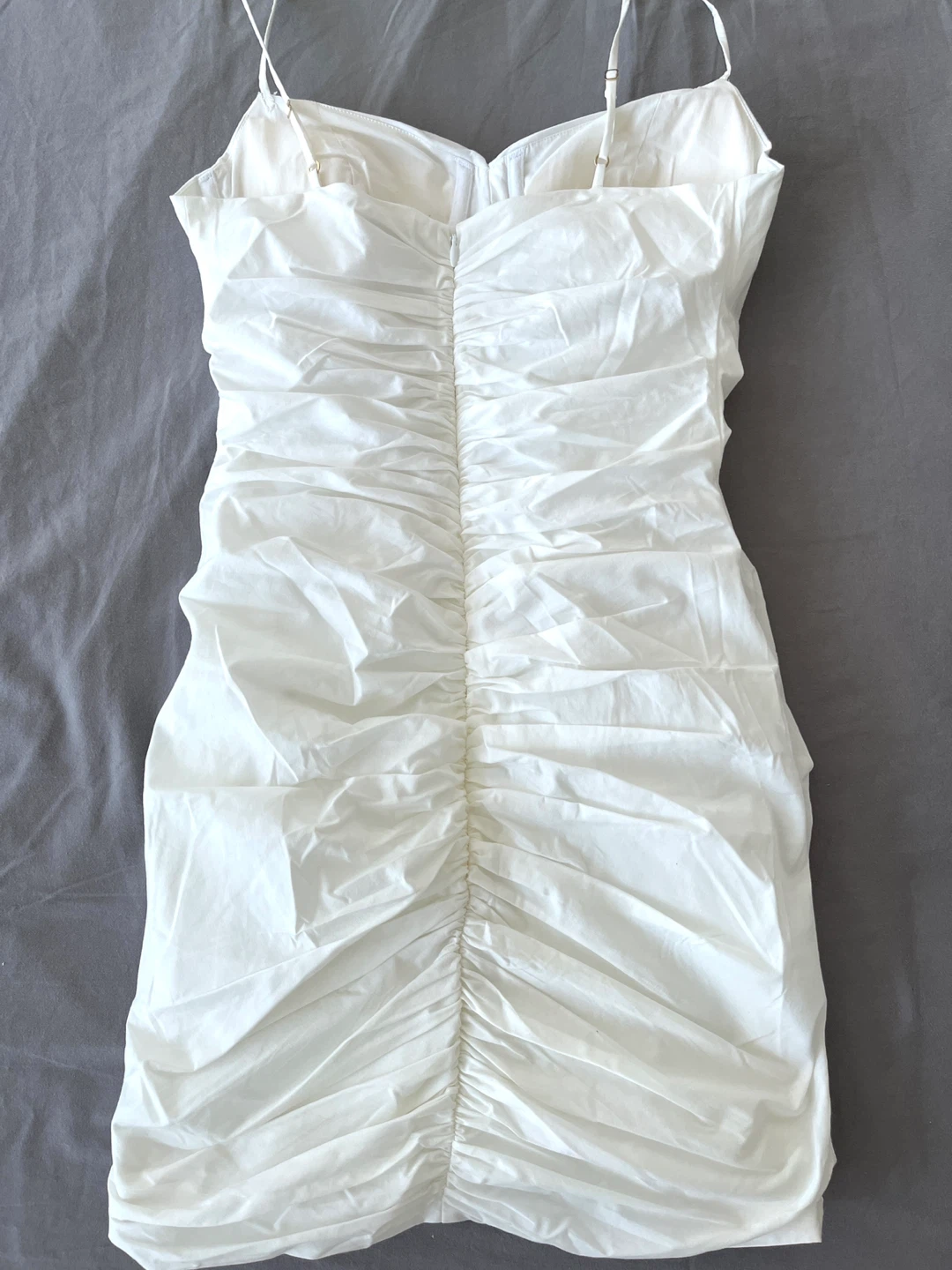 Aritzia Babaton White Ruched Mini Dress – Size 0 - photo 4