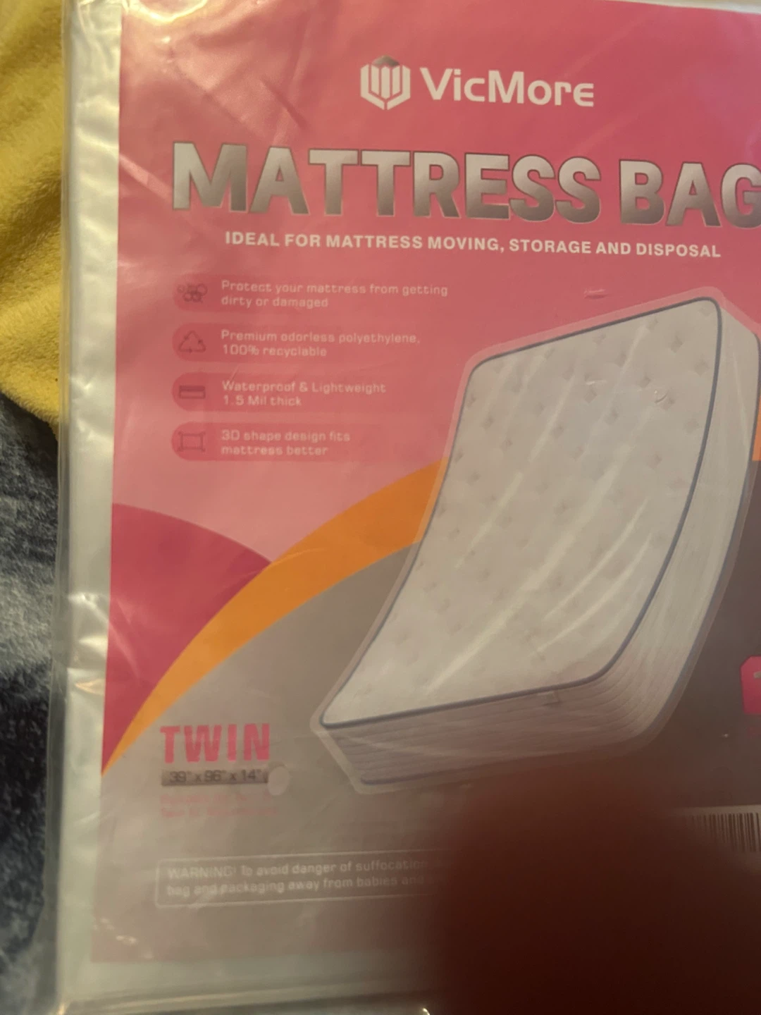 VicMore Twin Mattress Moving and Storage Bag - photo 2