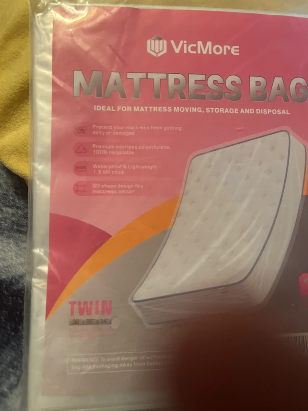 VicMore Twin Mattress Moving and Storage Bag - photo 4
