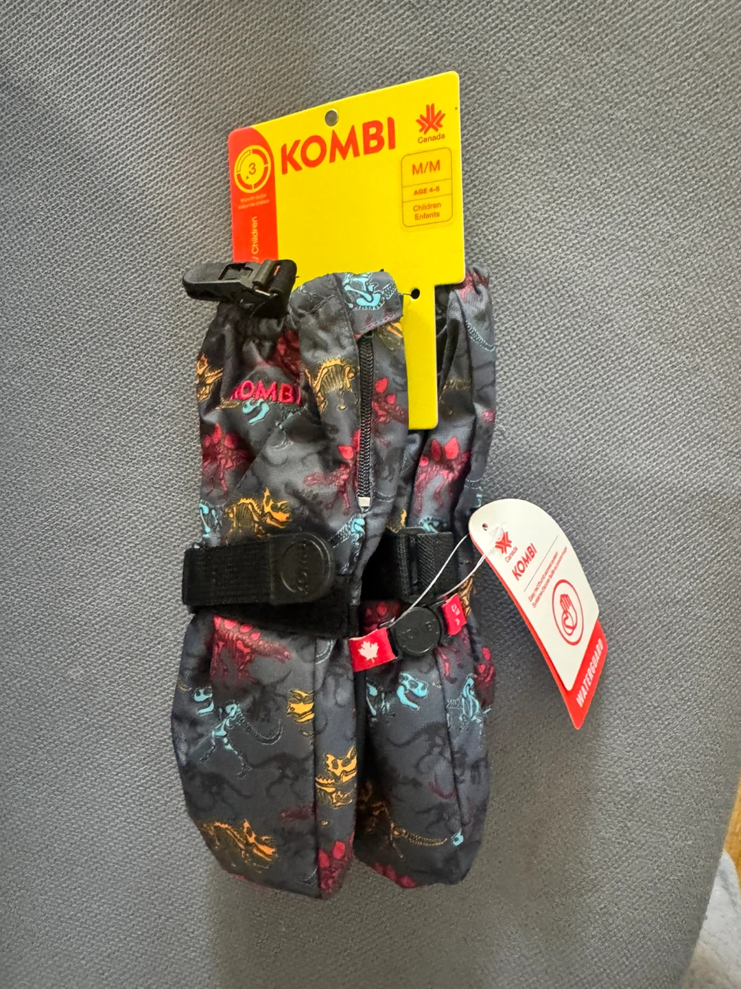 Kombi Children's Dinosaur Mitts - Size M NEW