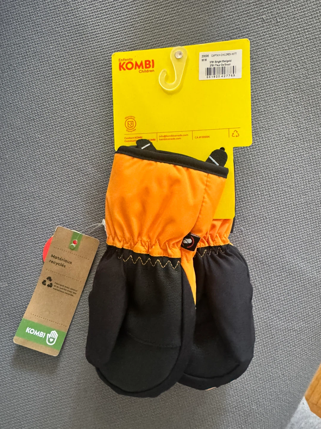Kombi Children Mitts - Bright Marigold - photo 2