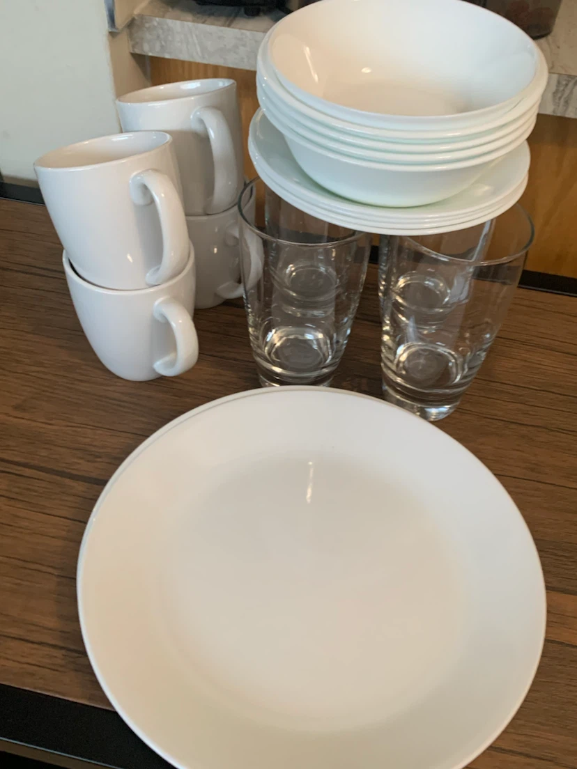 4 Places Corelle Dinnerware and Mug Set