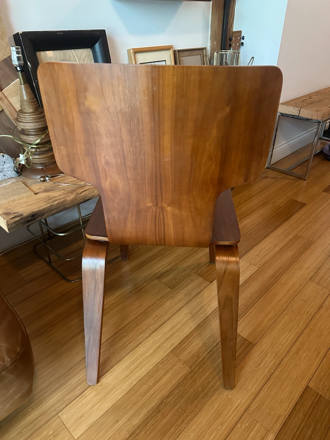 WEST ELM WALNUT PLY WOOD CHAIR DINING DESK SIDE OFFICE - photo 4