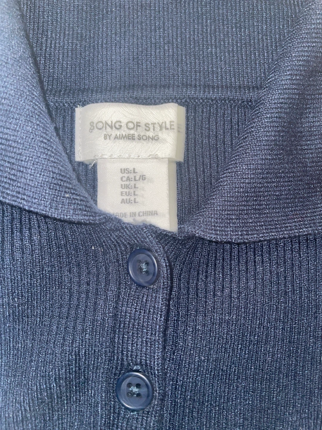 Song of Style Navy Ribbed Knit Dress - photo 2
