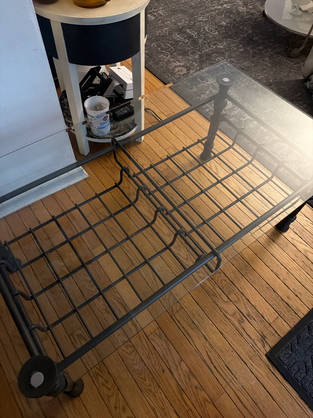 Glass and Metal Coffee Table - photo 3