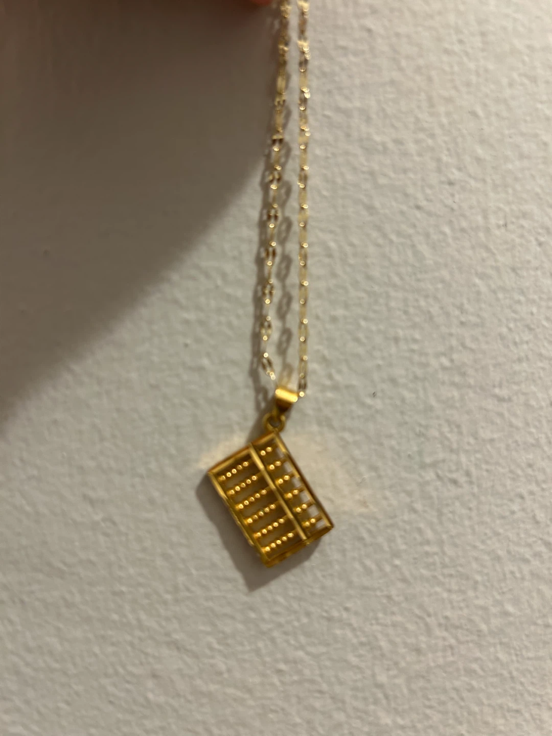 Brand New Gold Abacus Pendant Necklace - photo 2