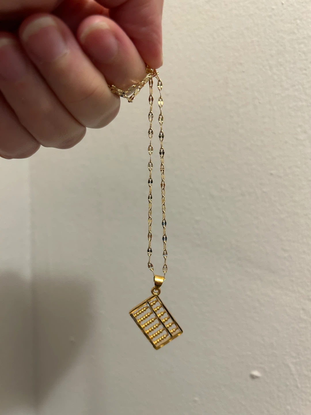 Brand New Gold Abacus Pendant Necklace - photo 3