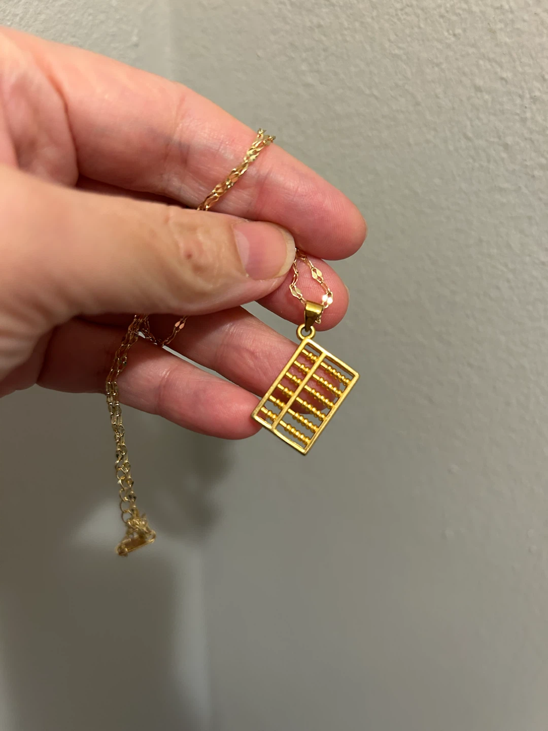 Brand New Gold Abacus Pendant Necklace - photo 4
