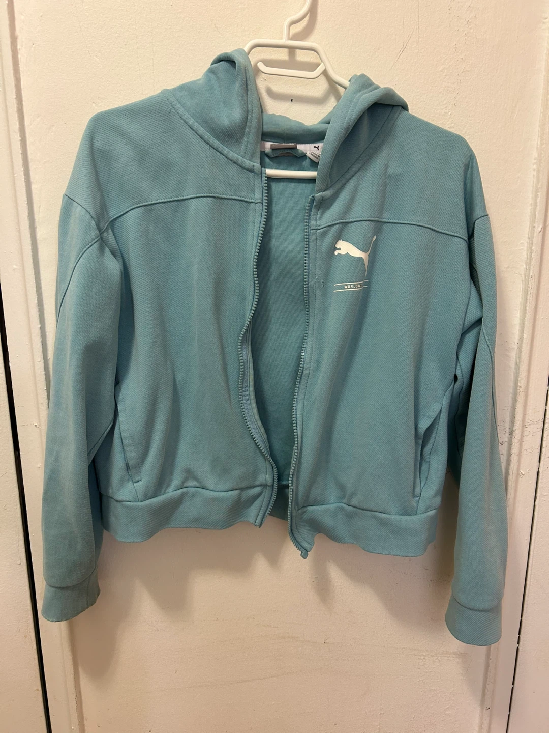 Puma Teal Zip-Up Hoodie