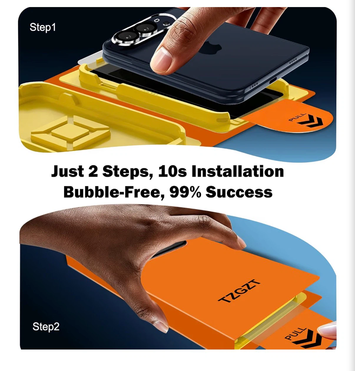 TZGZT 3 Pack Privacy Screen Protectors for iPhone Duo - photo 4