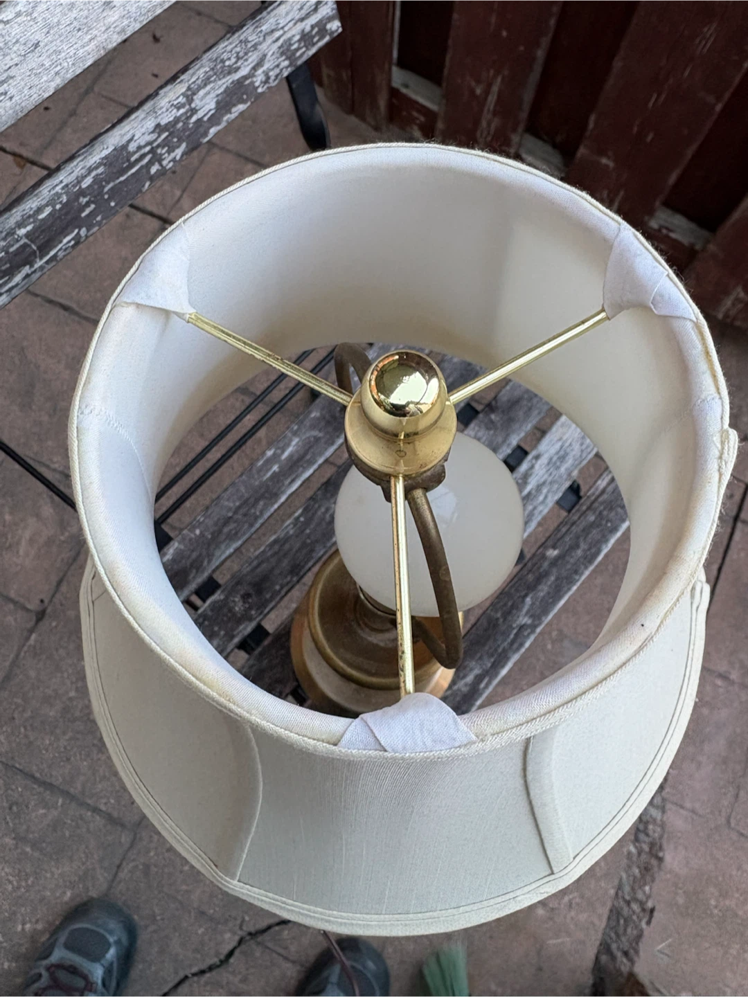 Classic Table Lamp with Cream Shade - photo 3