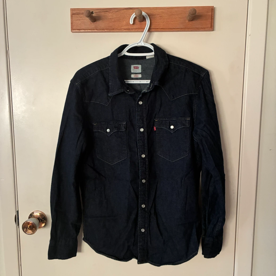 Levi's Dark Wash Denim Shirt (S)