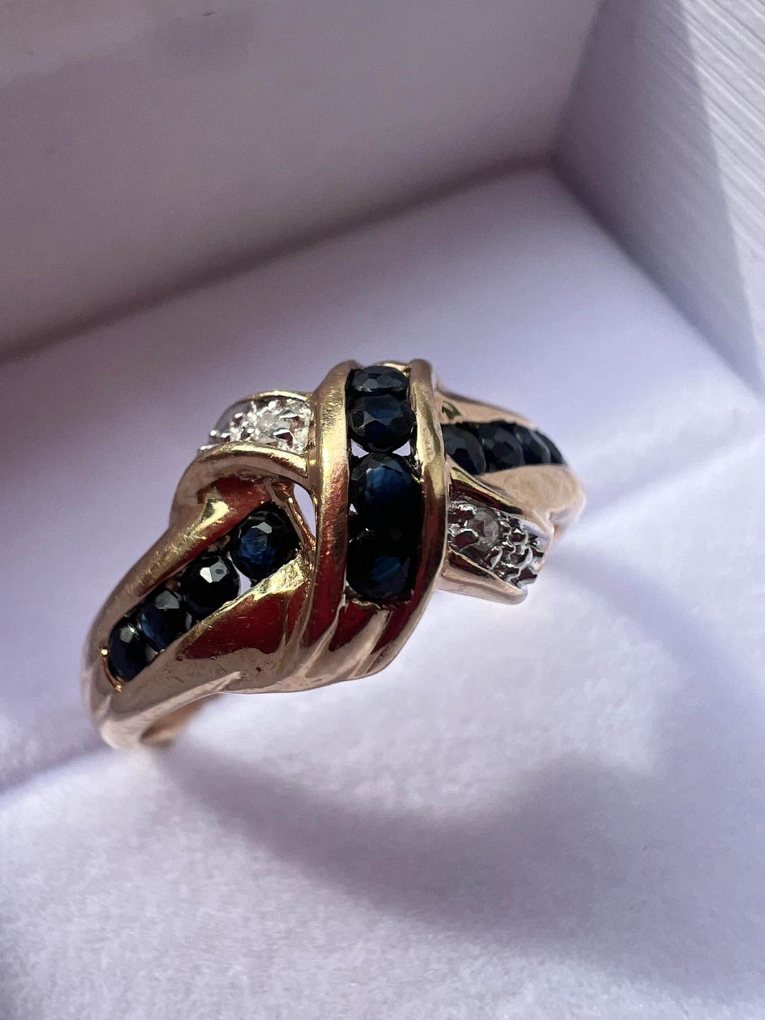 10k Gold Sapphire and Diamond Ring - photo 2