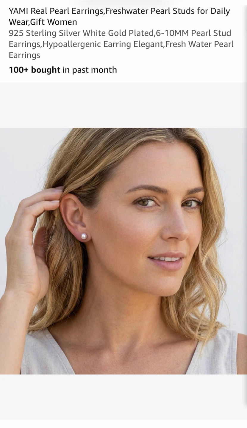 YAMI Freshwater Pearl Stud Earrings - photo 2