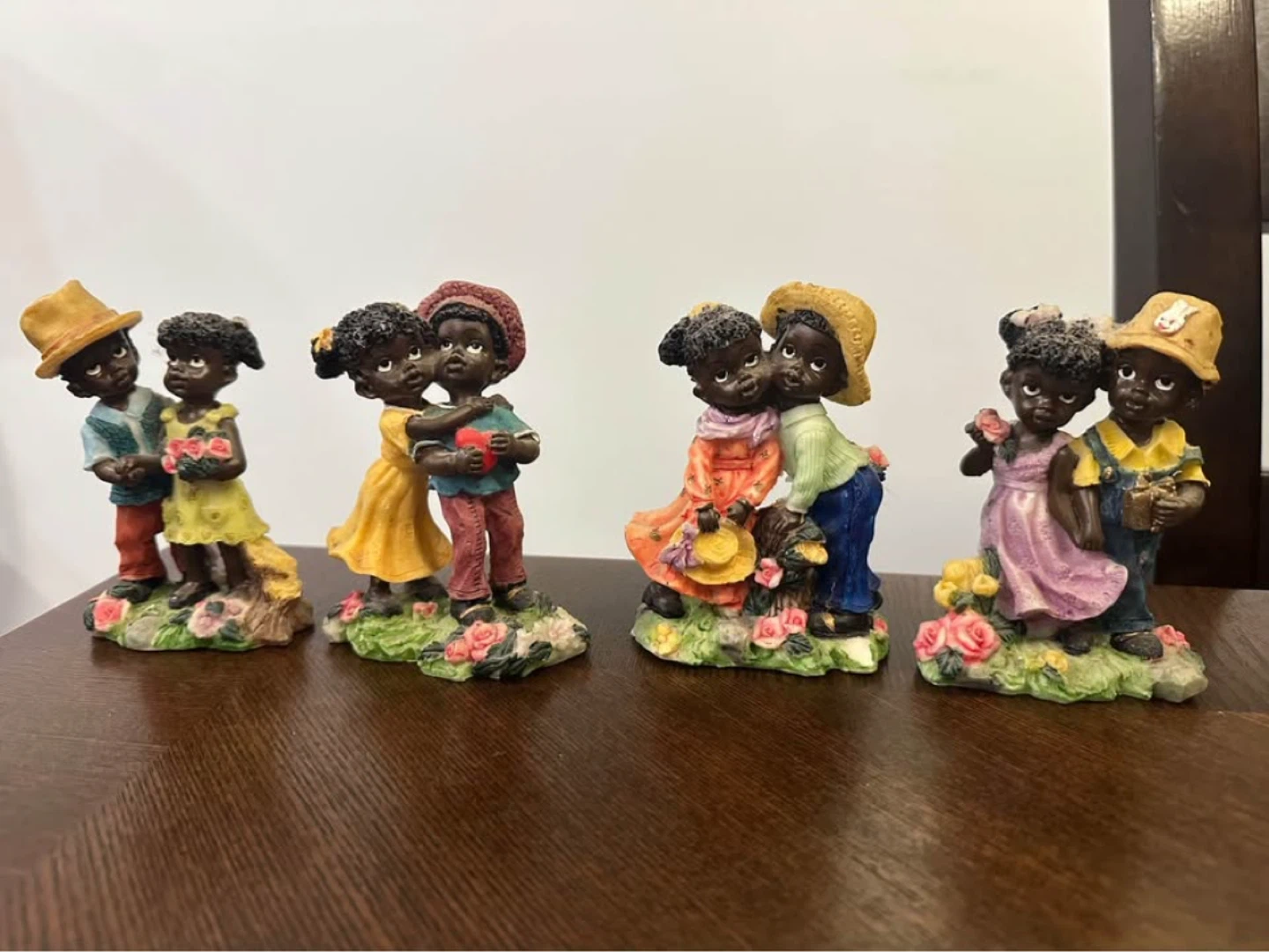 Set of four vintage-style Black Americana figurines