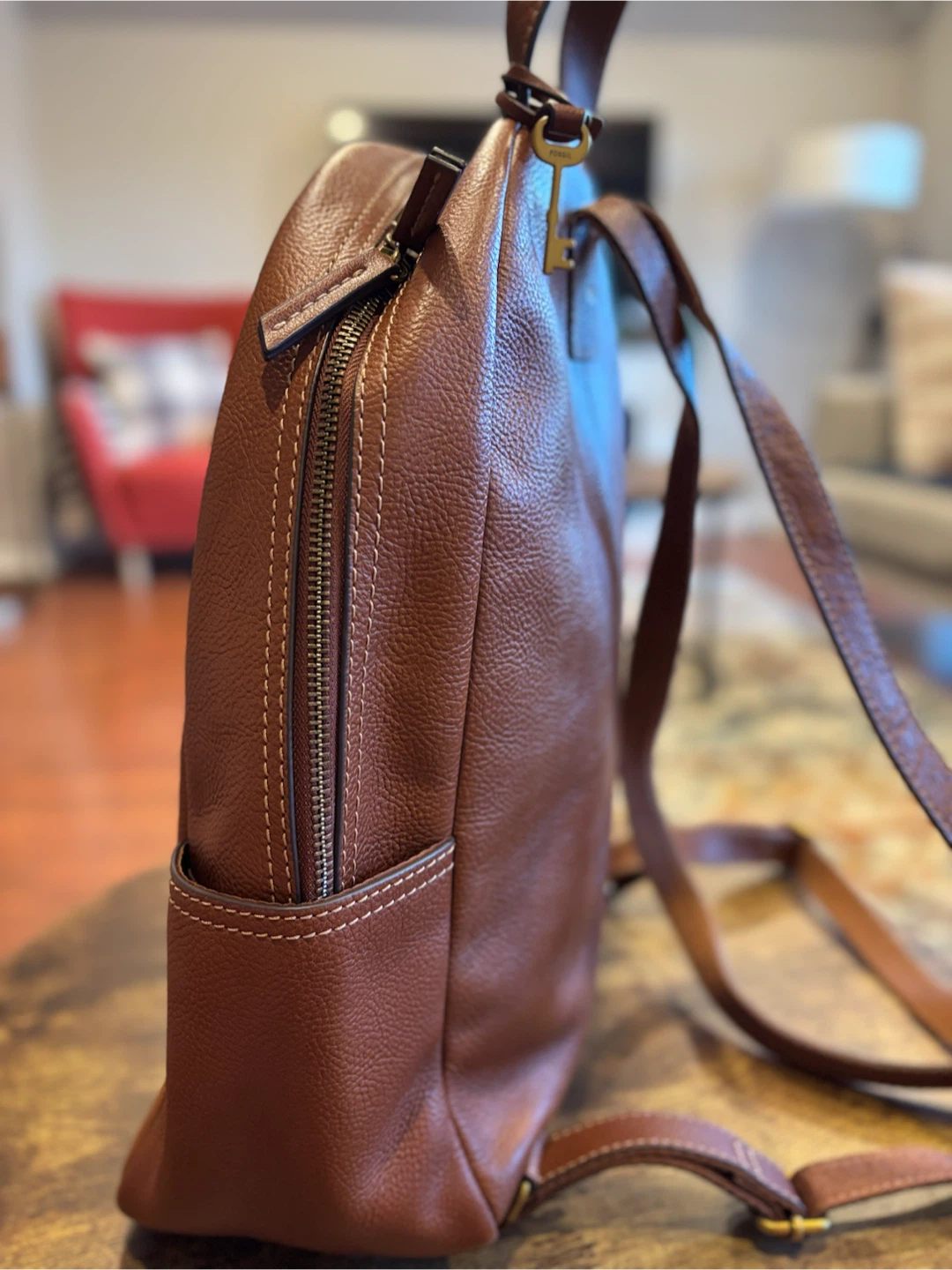 Fossil Brown Leather Backpack - photo 2